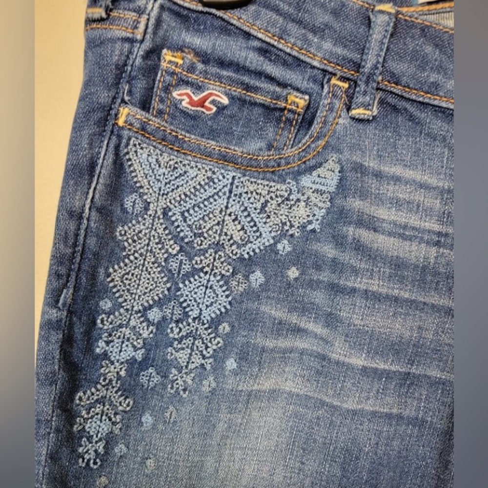Hollister NWT Skinny Jeans 29x32 Blue Denim Low Rise Y2K Stretch 9R - Picture 4 of 8